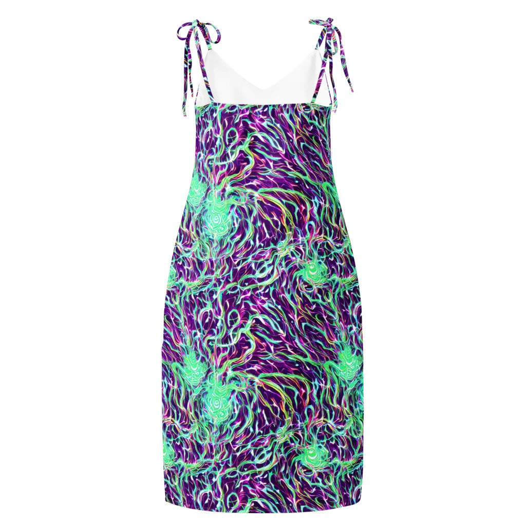 Vivid Nebula on Slip Dress — Back