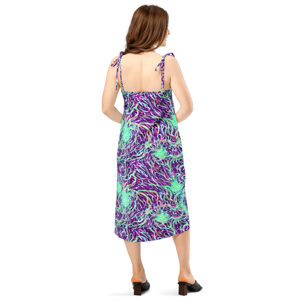 Vivid Nebula on Slip Dress — Back