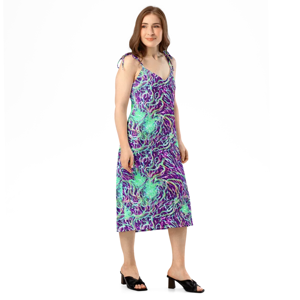 Vivid Nebula on Slip Dress — Right Front