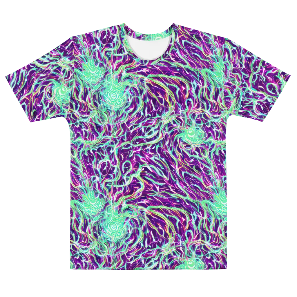 Vivid Nebula on Men's Cotton Crew Neck T-Shirt — Front