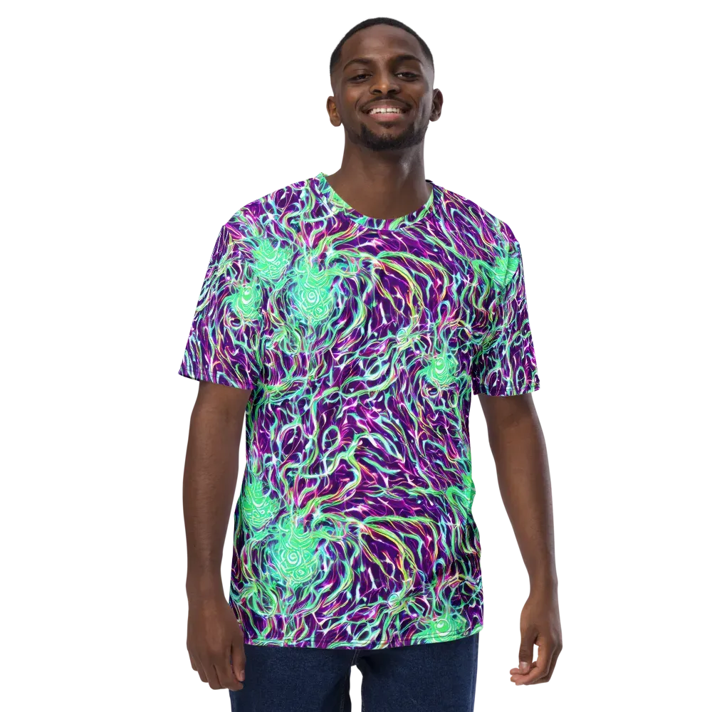 Vivid Nebula on Men's Crew Neck T-Shirt — Front