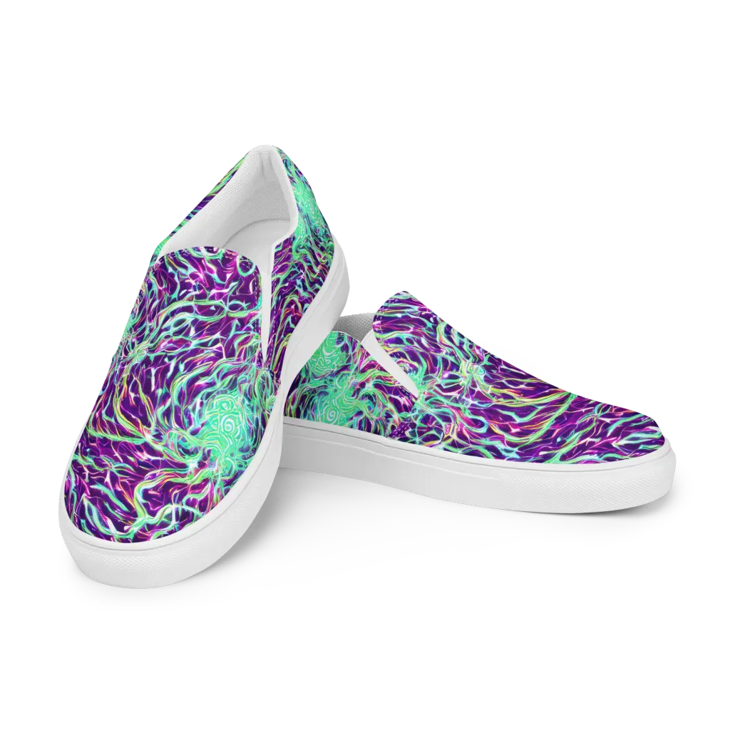 Vivid Nebula on Men's Slip-On Canvas Shoes — Left Front