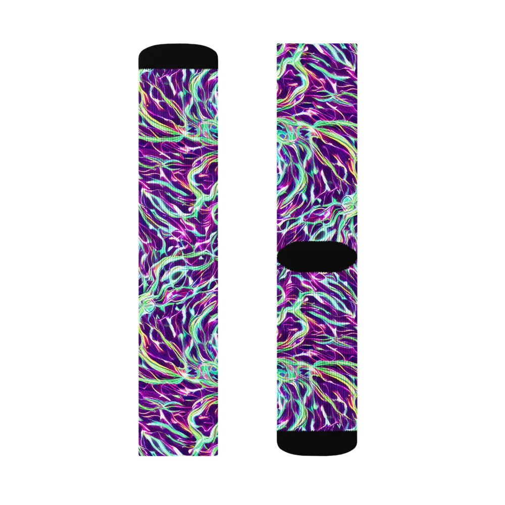 Vivid Nebula on Socks — Right Sock