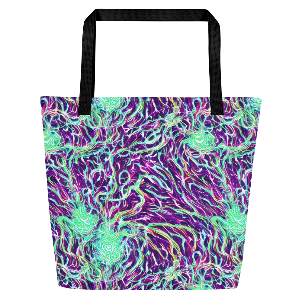 Vivid Nebula on Large Tote Bag W/ Pocket — Front