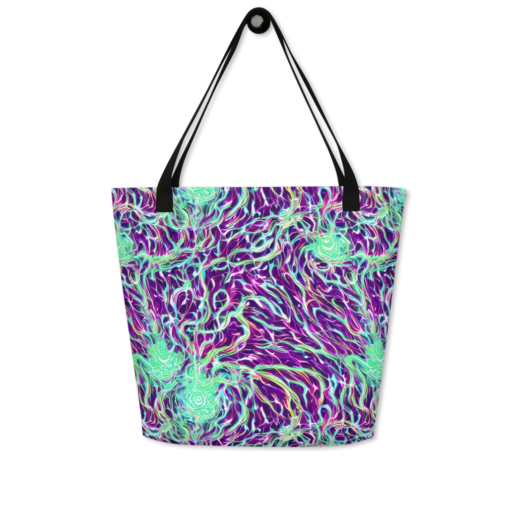 Vivid Nebula on Large Tote Bag W/ Pocket — Front