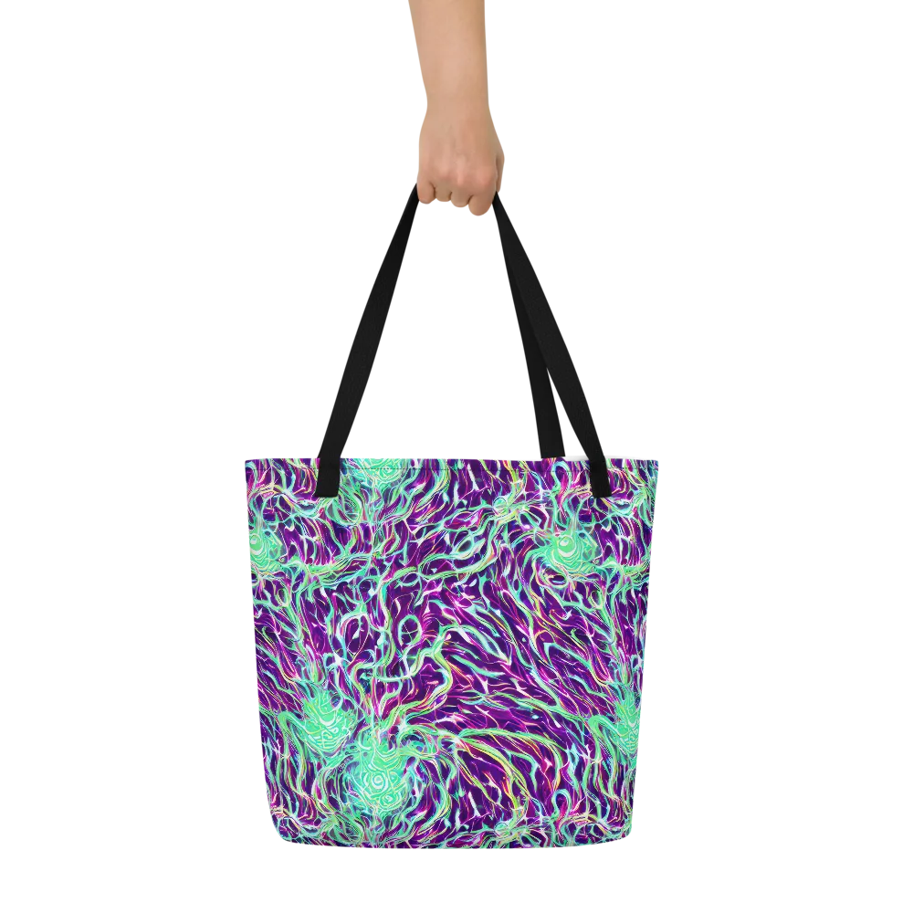 Vivid Nebula on Large Tote Bag W/ Pocket — Front