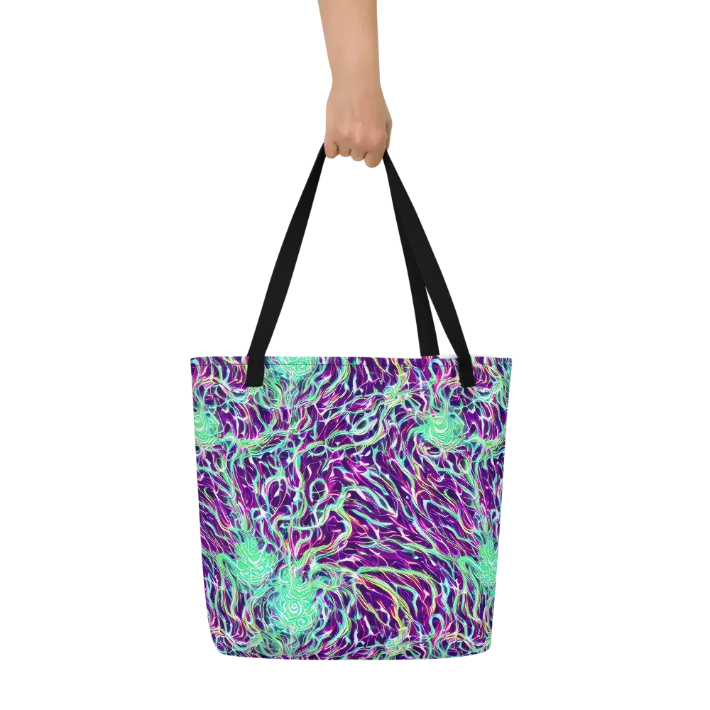 Vivid Nebula on Large Tote Bag W/ Pocket — Front