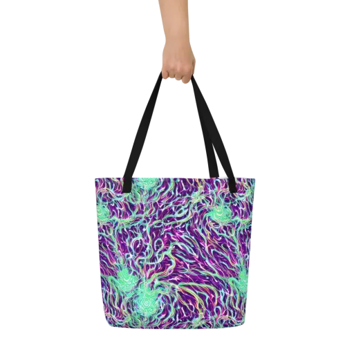 Vivid Nebula on a Large Tote Bag W/ Pocket