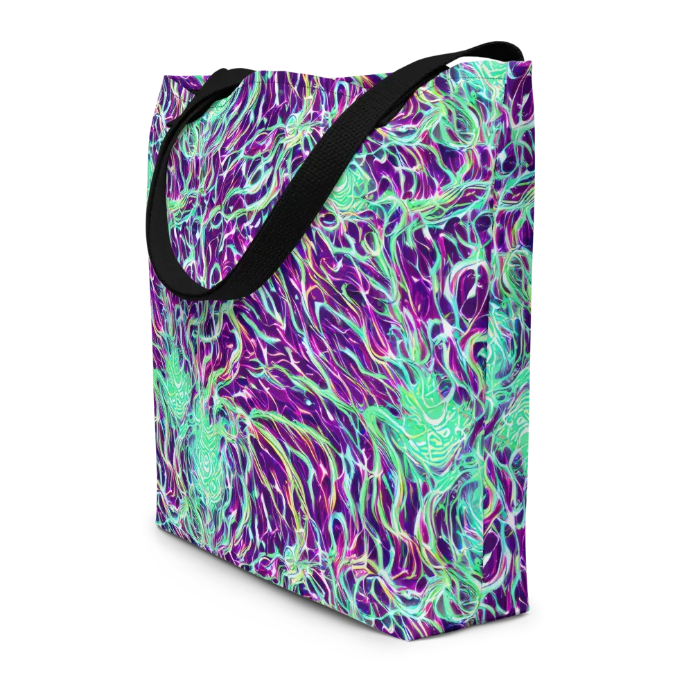 Vivid Nebula on Large Tote Bag W/ Pocket — Front