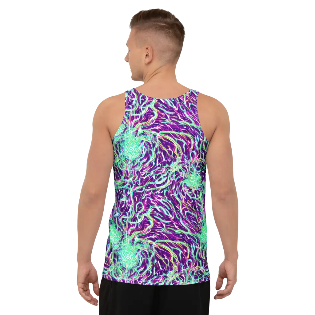 Vivid Nebula on Men's Tank Top — Back