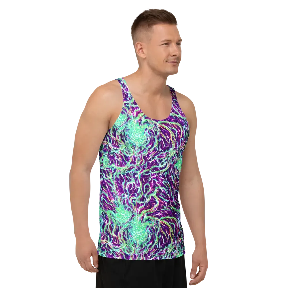 Vivid Nebula on Men's Tank Top — Right Front