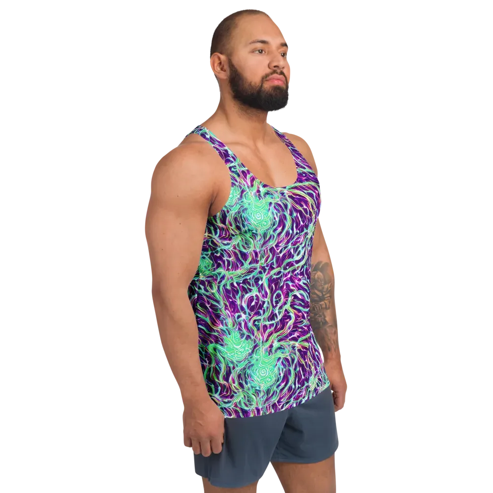 Vivid Nebula on Men's Tank Top — Right Front