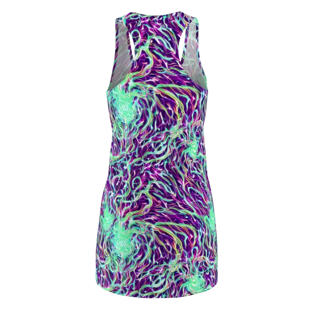 Vivid Nebula on Racerback Dress — Back