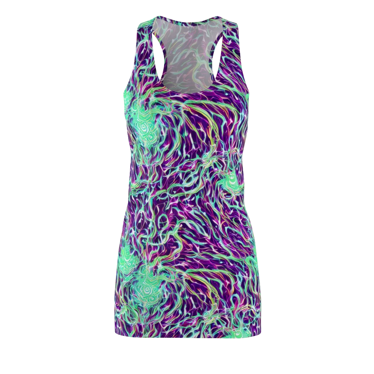 Vivid Nebula on Racerback Dress — Front