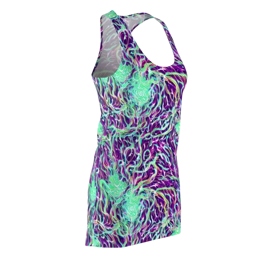 Vivid Nebula on Racerback Dress — Front Side