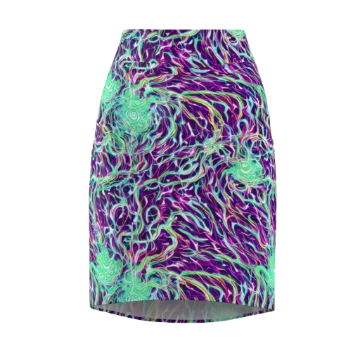 Vivid Nebula on a Pencil Skirt