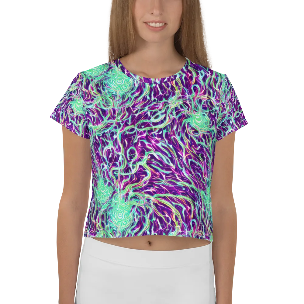 Vivid Nebula on Crop Tee — Front