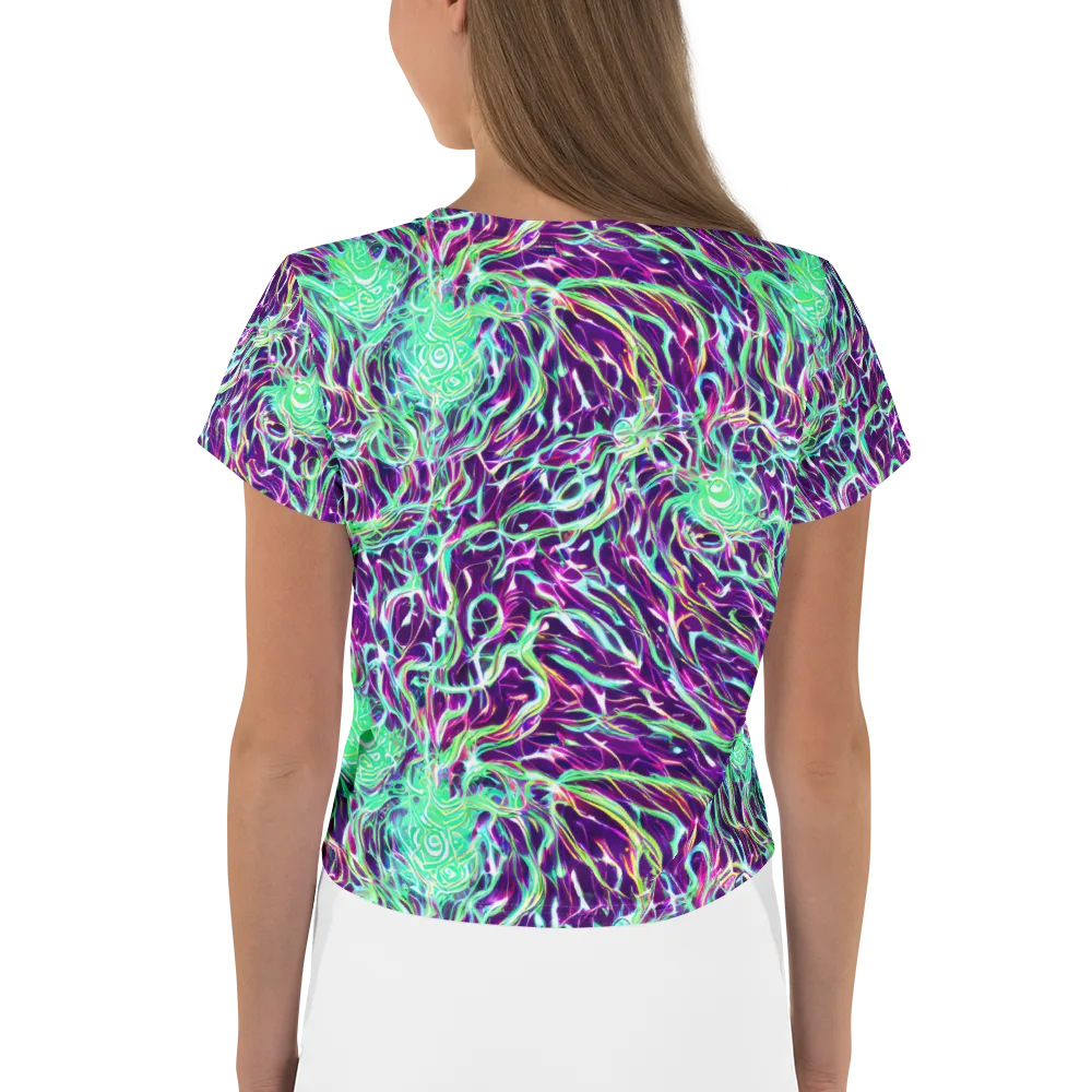 Vivid Nebula on Crop Tee — Back