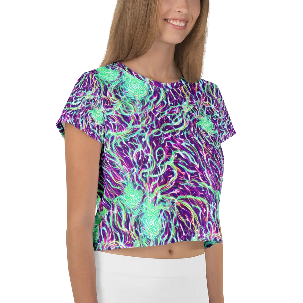 Vivid Nebula on Crop Tee — Right