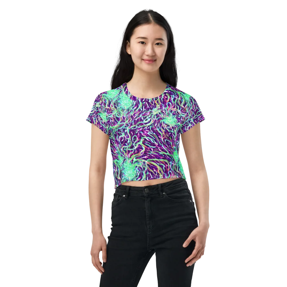 Vivid Nebula on Crop Tee — Front