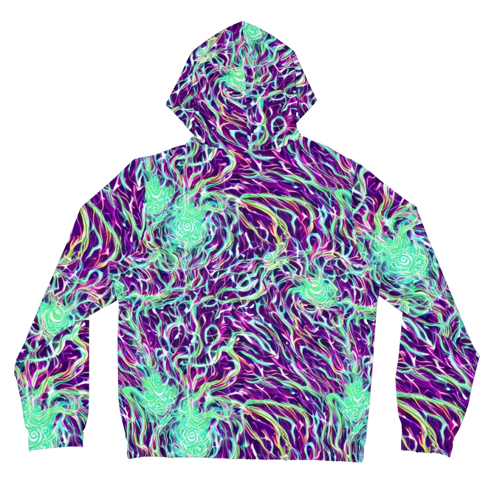 Vivid Nebula on Women's Full-Zip Hoodie — Back