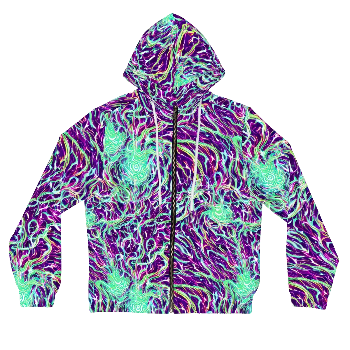 Vivid Nebula on Women's Full-Zip Hoodie — Front
