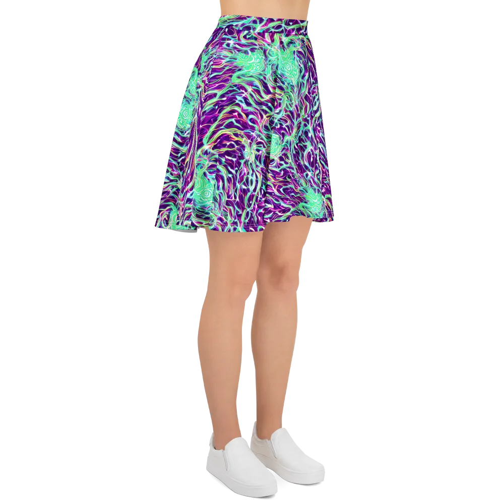 Vivid Nebula on Skater Skirt — Right