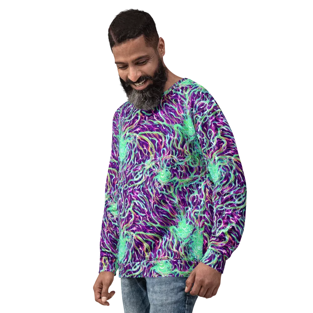 Vivid Nebula on Sweatshirt — Left Front