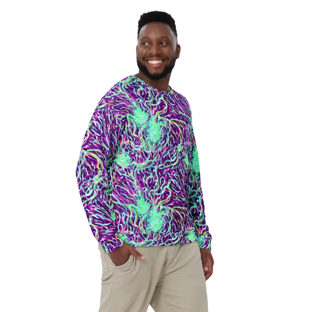 Vivid Nebula on Sweatshirt — Front