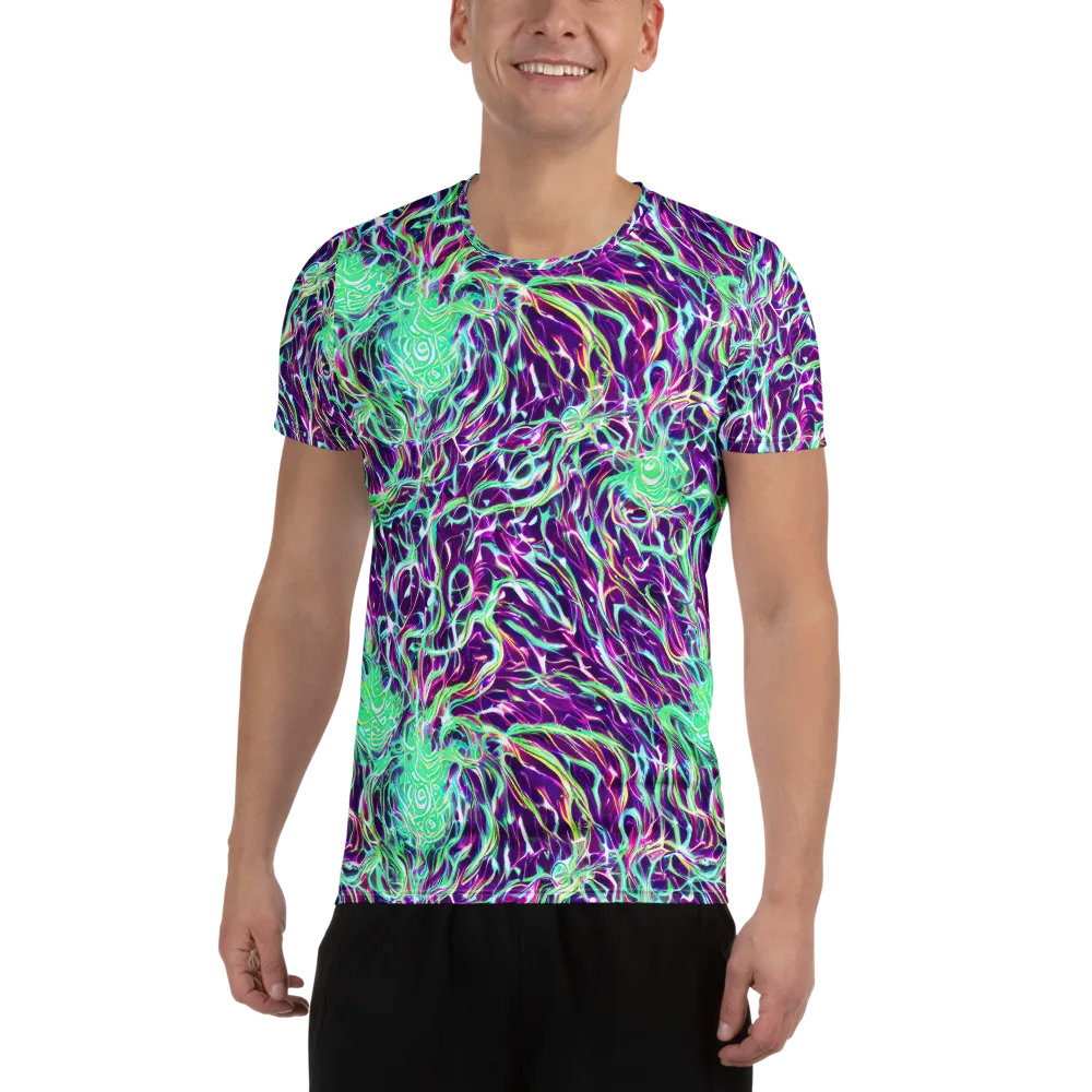 Vivid Nebula on Men's Athletic T-Shirt — Front