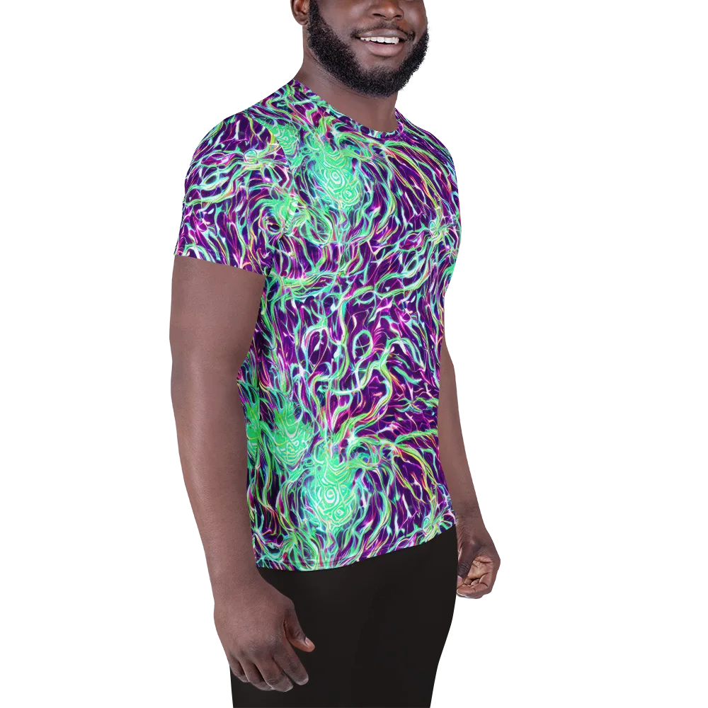 Vivid Nebula on Men's Athletic T-Shirt — Right
