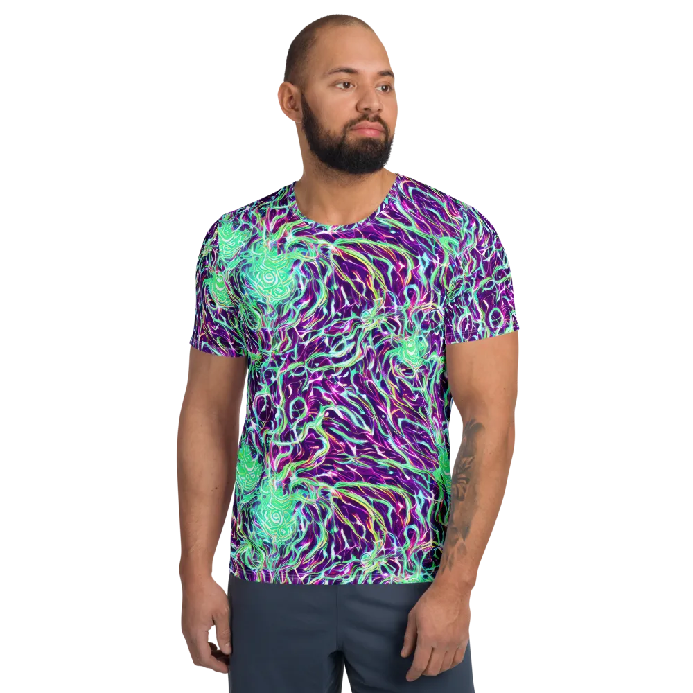 Vivid Nebula on Men's Athletic T-Shirt — Front