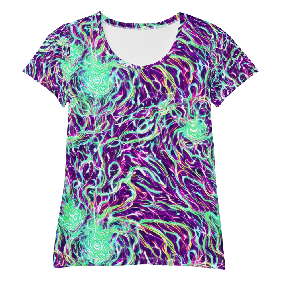 Vivid Nebula on Women's Athletic T-Shirt — Front