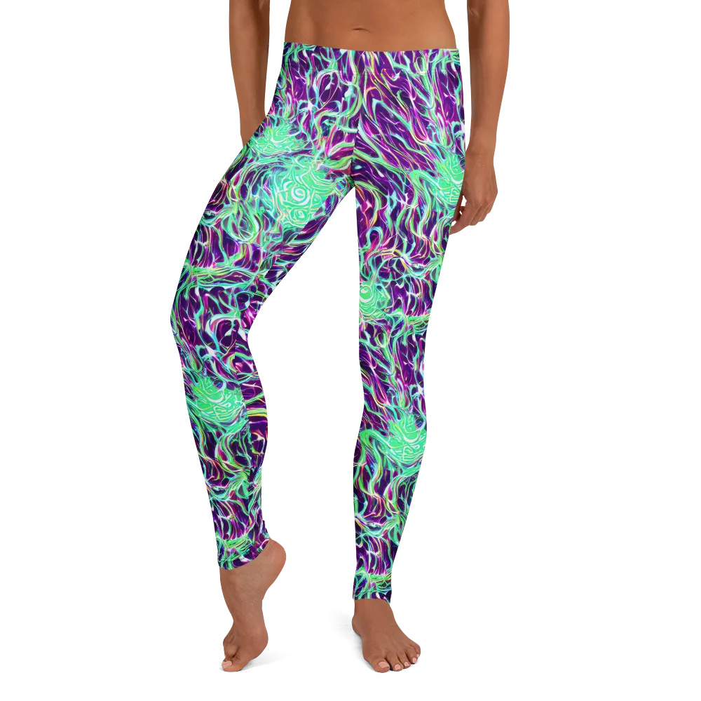 Vivid Nebula on Leggings — Front