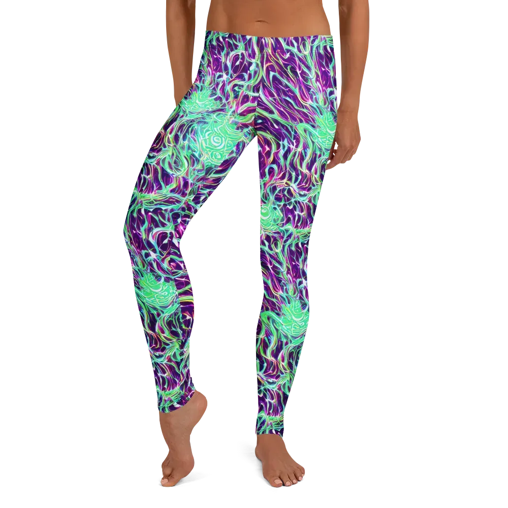 Vivid Nebula on Leggings — Front