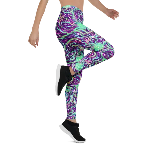 Vivid Nebula on a Leggings