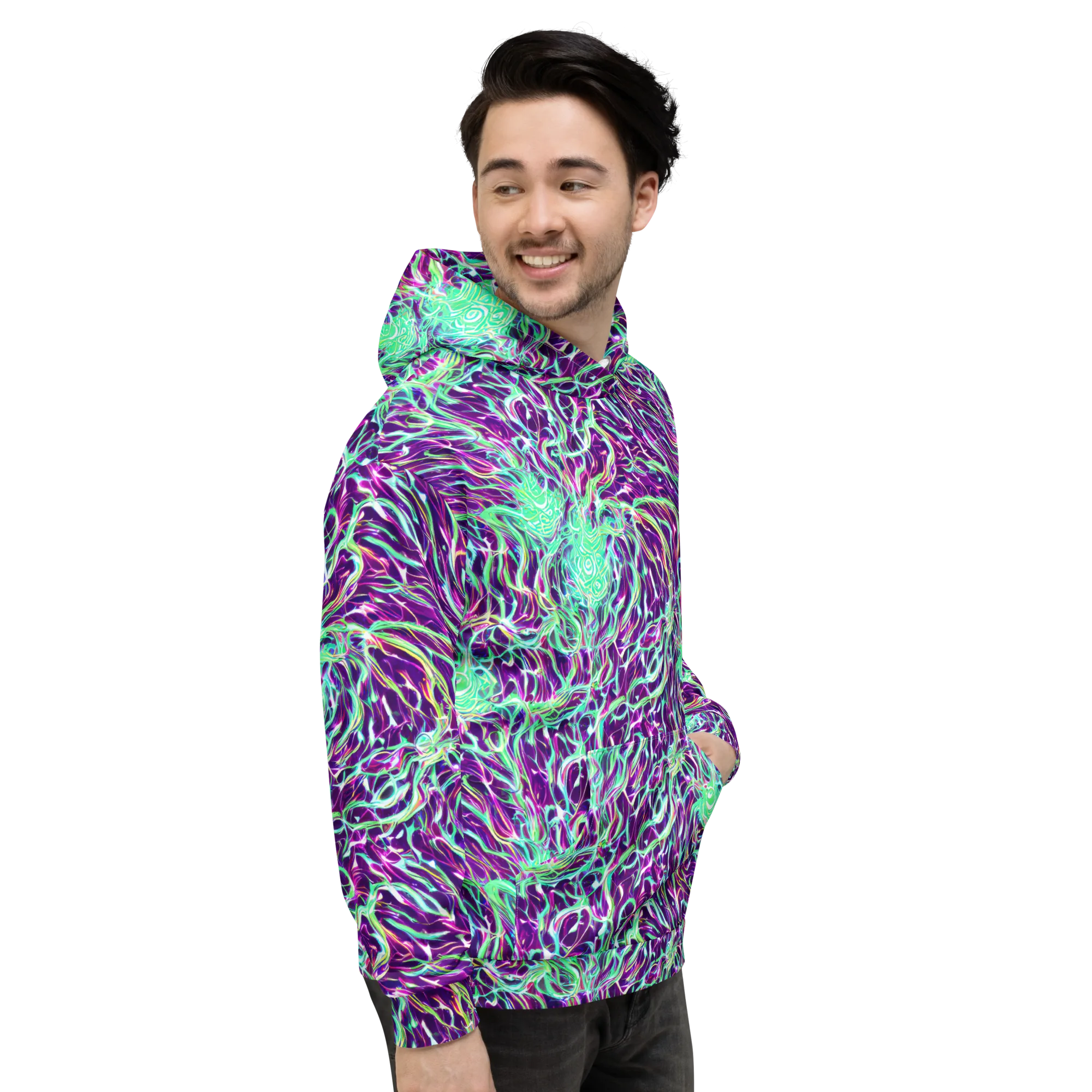 Vivid Nebula on Hoodie — Right