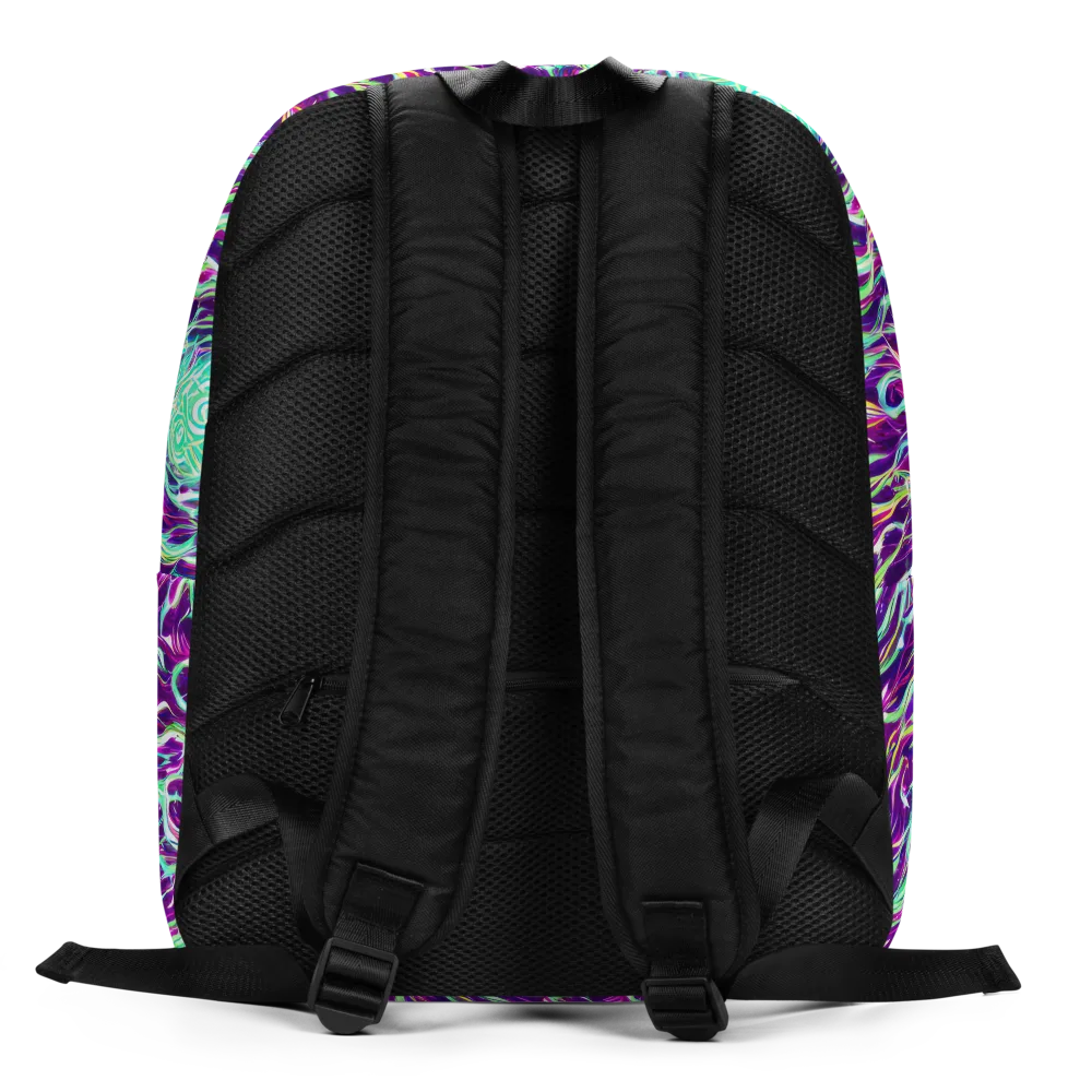 Vivid Nebula on Minimalist Backpack — Back