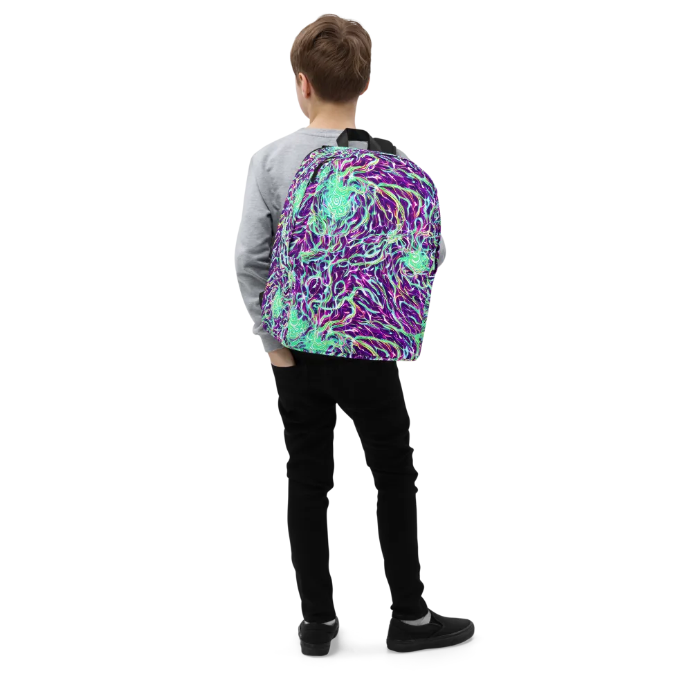 Vivid Nebula on Minimalist Backpack — Right Front