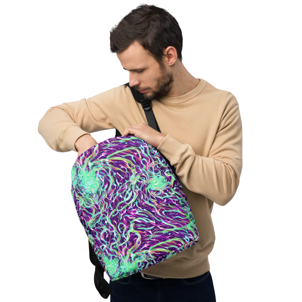 Vivid Nebula on Minimalist Backpack — Front