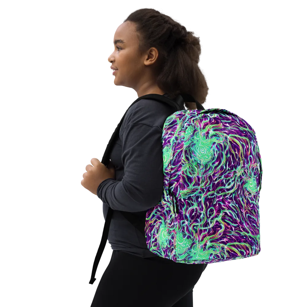 Vivid Nebula on Minimalist Backpack — Right Front