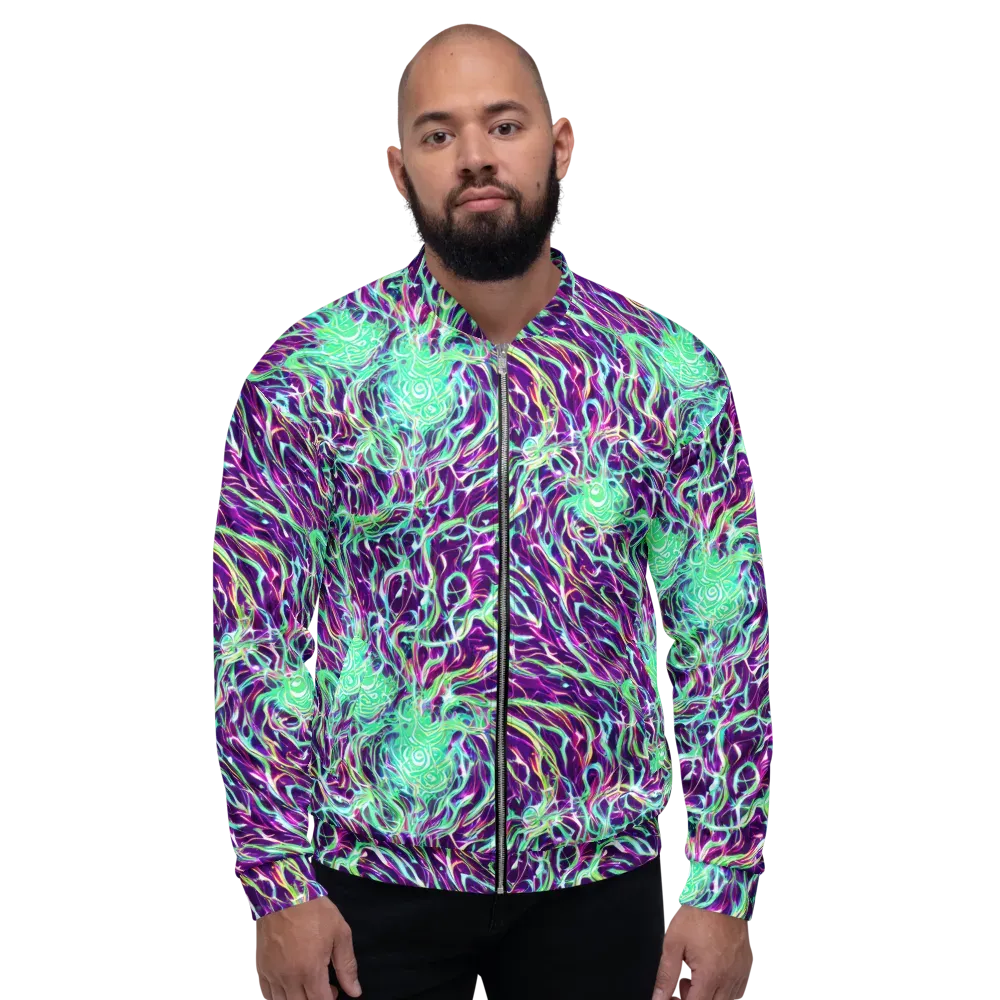 Vivid Nebula on Bomber Jacket — Front