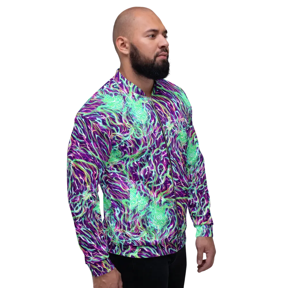 Vivid Nebula on Bomber Jacket — Right