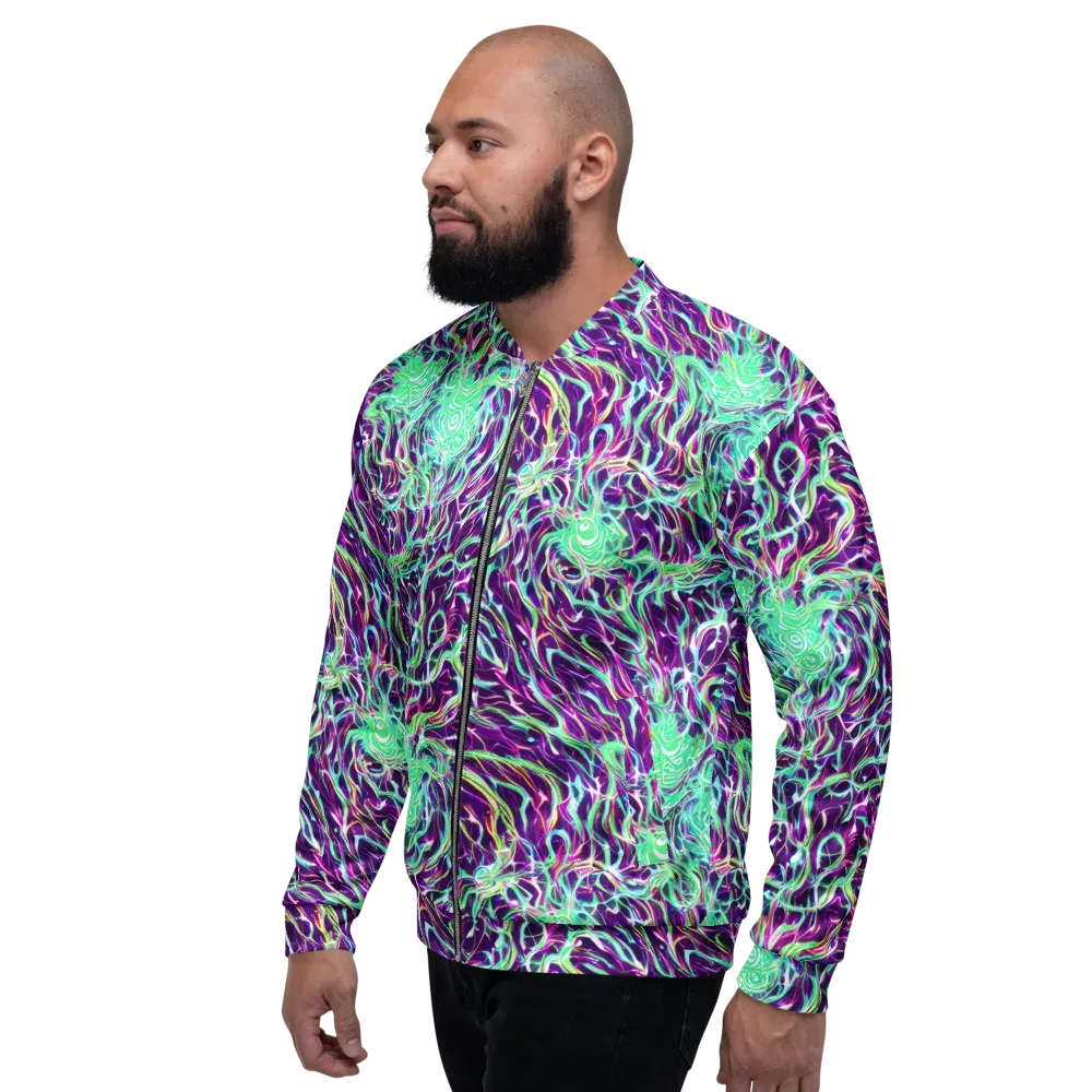 Vivid Nebula on Bomber Jacket — Left