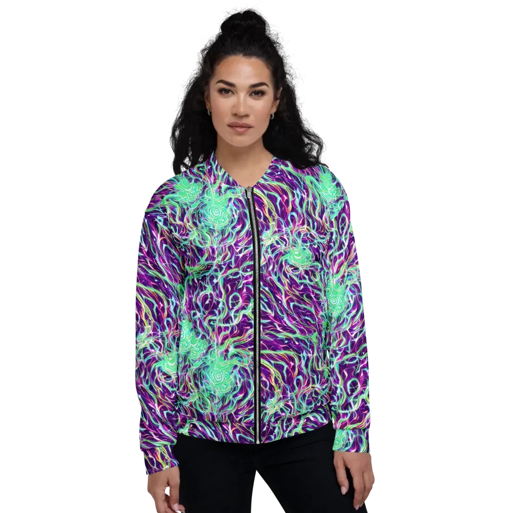 Vivid Nebula on Bomber Jacket — Front