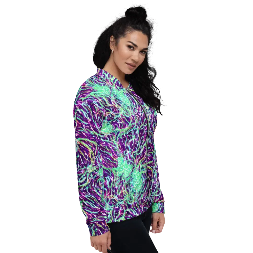 Vivid Nebula on Bomber Jacket — Right