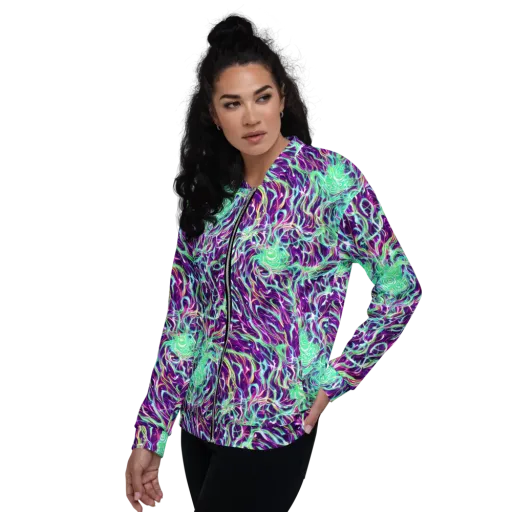 Vivid Nebula on a Bomber Jacket