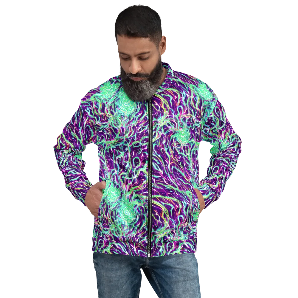 Vivid Nebula on Bomber Jacket — Front