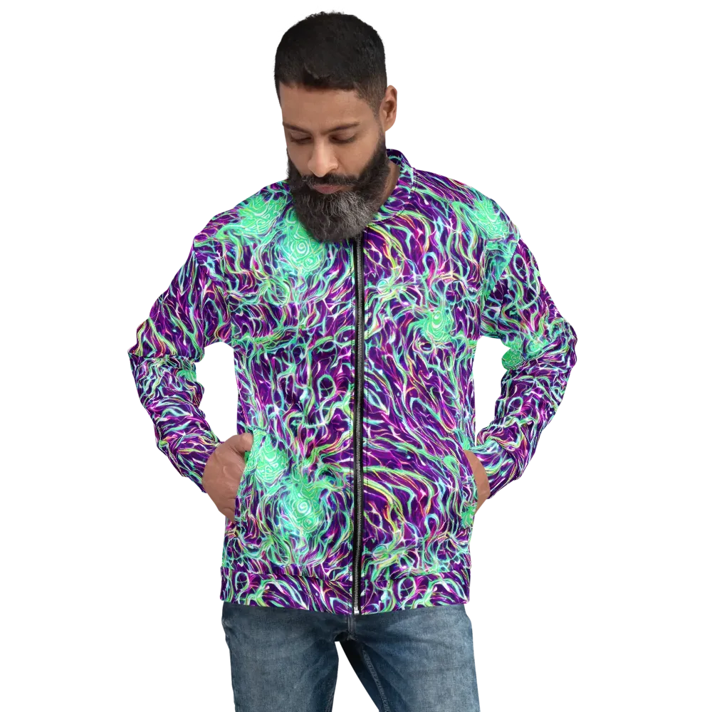 Vivid Nebula on Bomber Jacket — Front