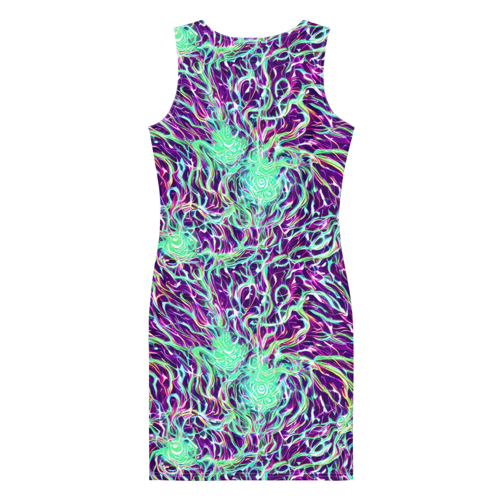 Vivid Nebula on Bodycon Dress — Back